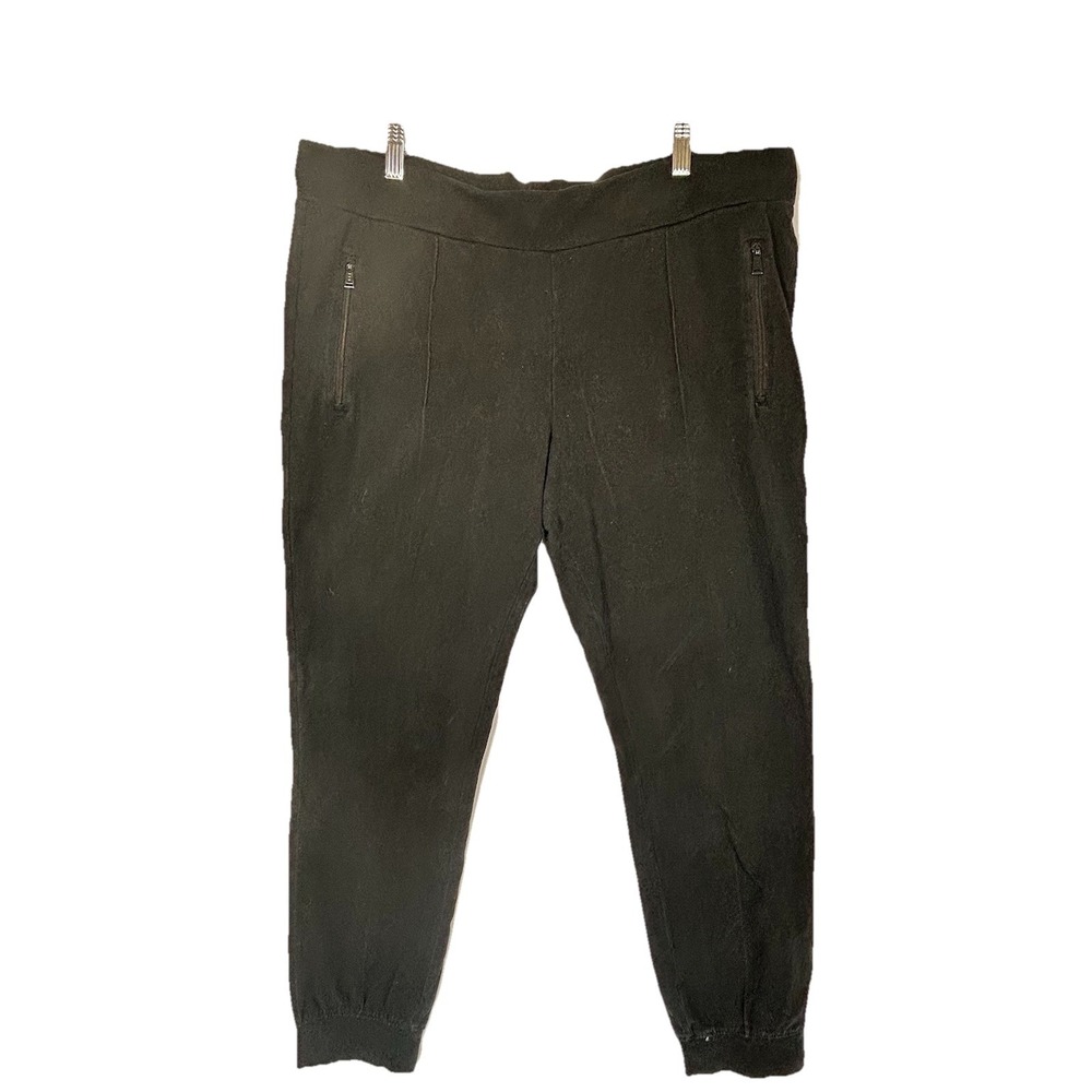 Lauren Active Ralph Lauren Women's Joggers Zip Pockets Cotton Black X Large